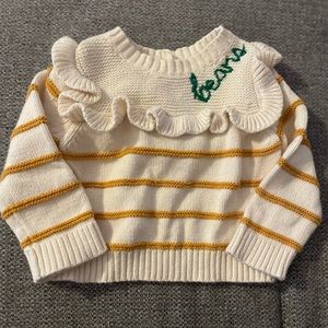 Custom hand-embroidered “bears” sweater